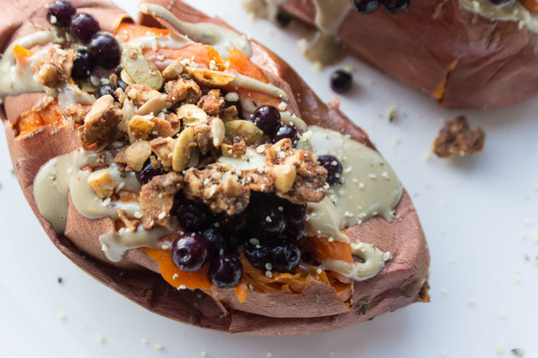 Superfood Stuffed Sweet Potatoes {Whole30 + Vegan}